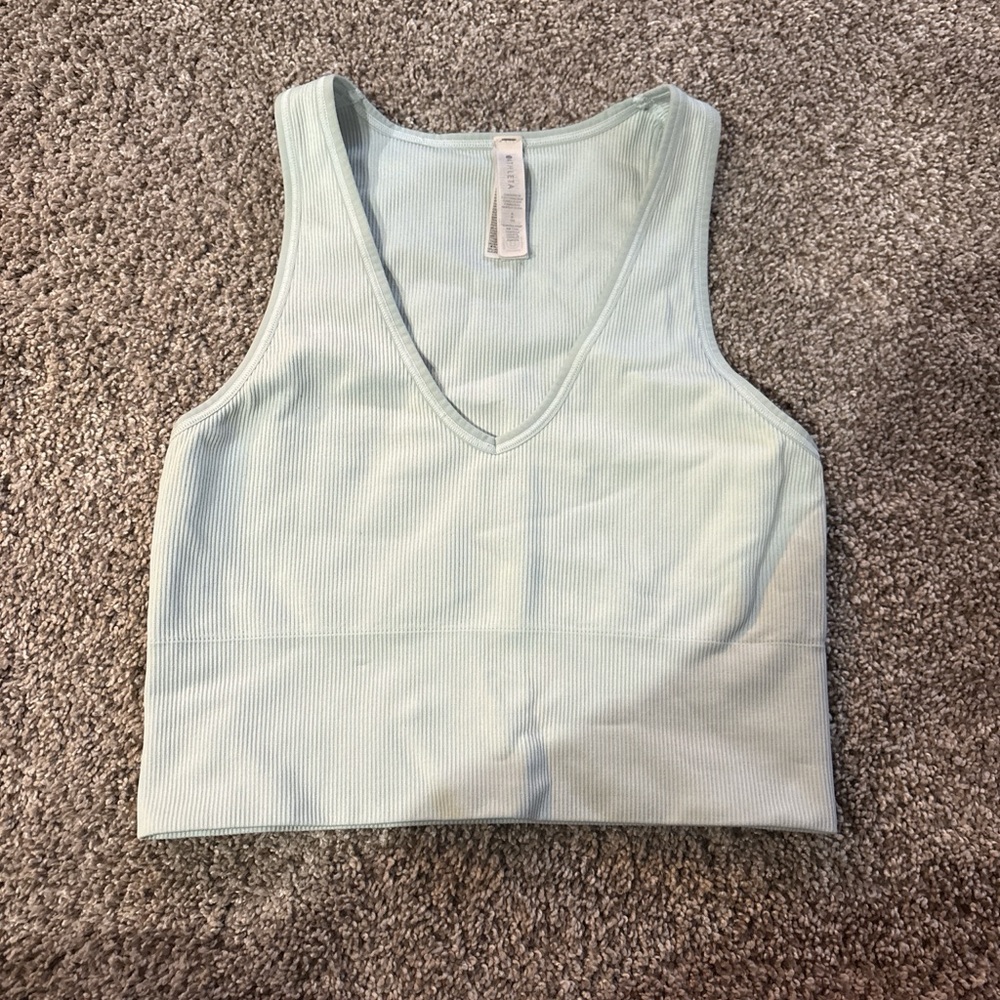 Athleta Sky Blue Ribbed Tank Top